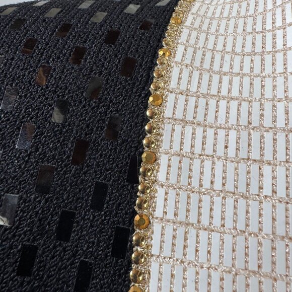 St John Vintage Black & White Sequin Jacket & Skirt Set Size 2 USA-Made Elegant - Picture 12 of 16